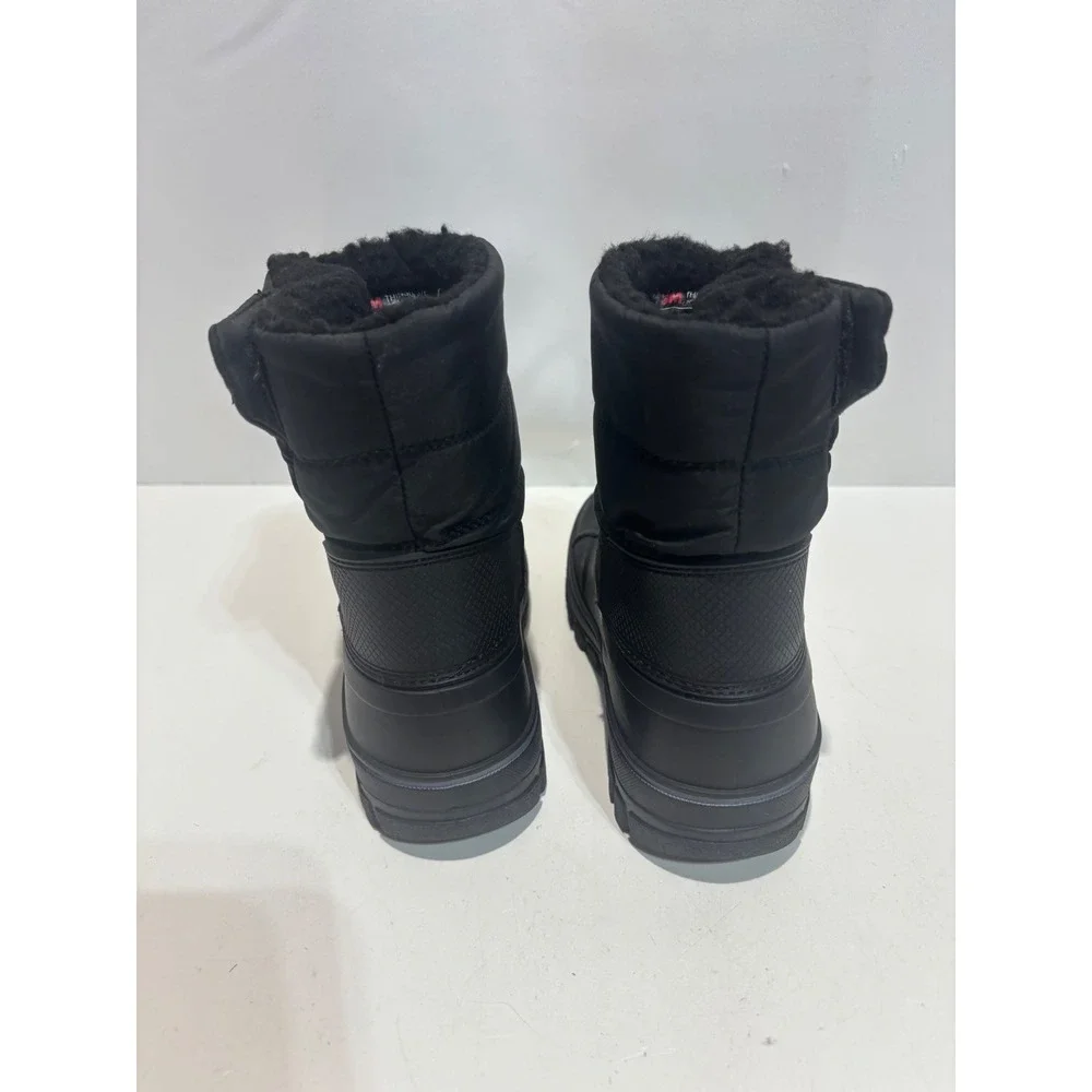 Lands End Snow Boots Kids Size 13 Black Insulated Thinsulate Winter Shoes